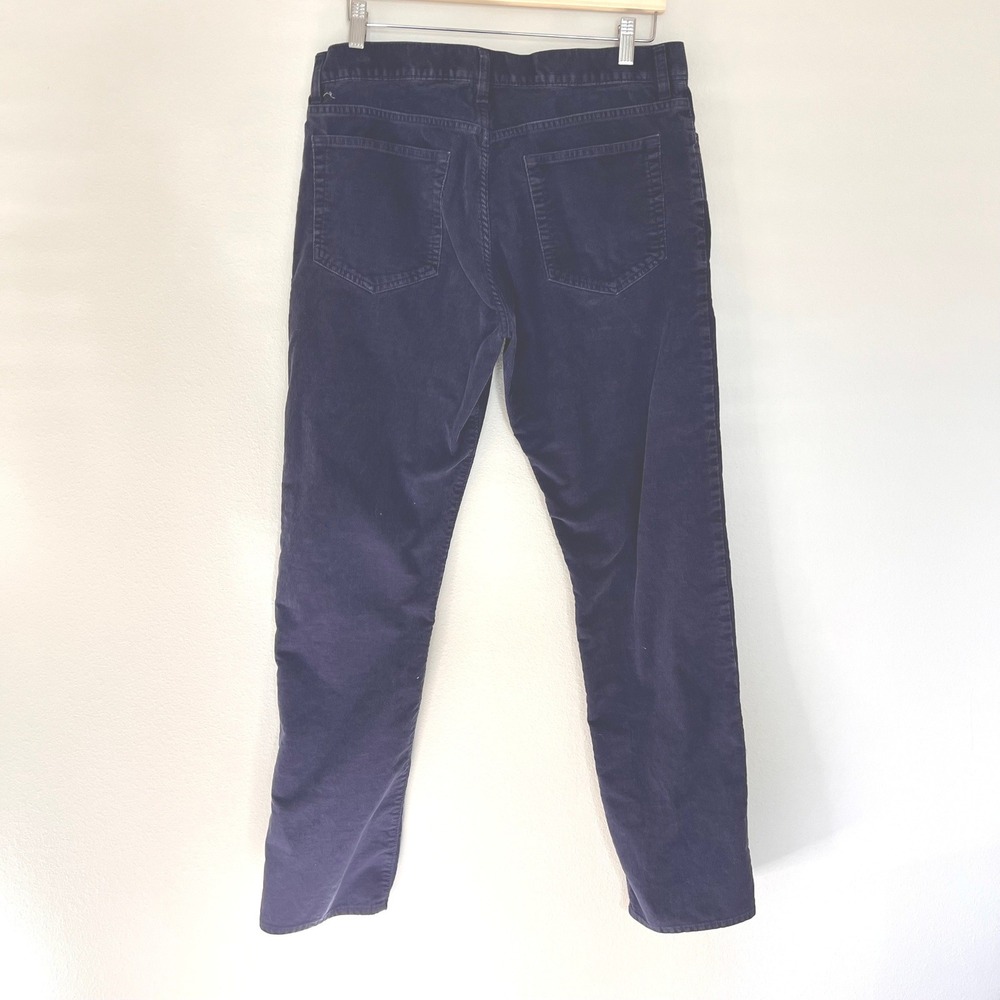 J Crew Mercantile Flex Corduroy Pants Mens 32x32 Navy Blue Straight Fit Trousers - Picture 6 of 7